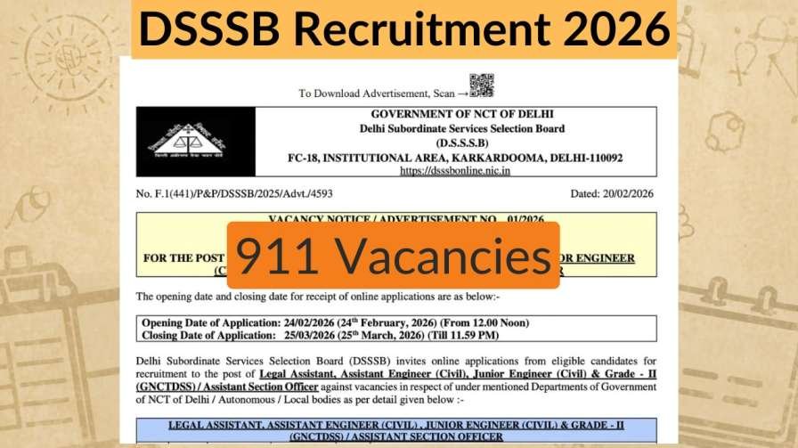 DSSSB Recruitment 2026