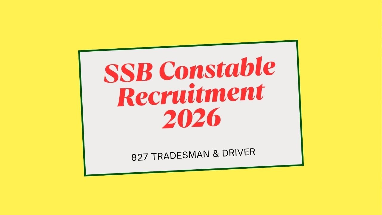 SSB Constable Recruitment 2026